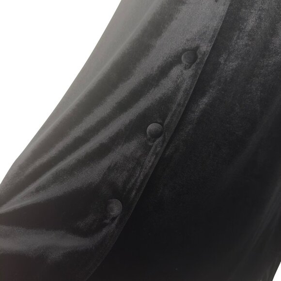 Preston & York Women Black Velvet Button-Up Shirt Blouse Sz L - Picture 13 of 15